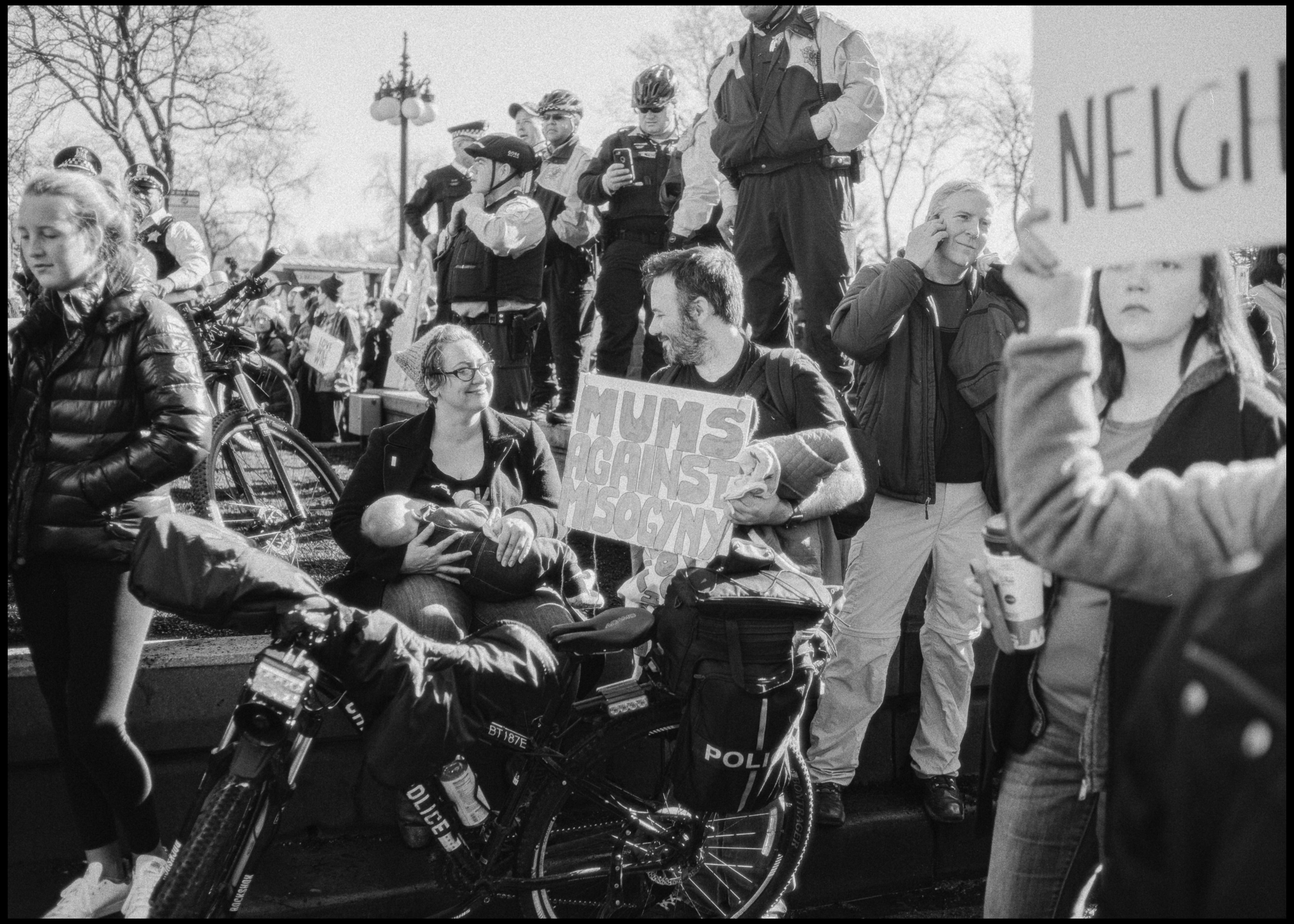 Mums Against Misogyny sign at the Women's March, Chicago 2017
