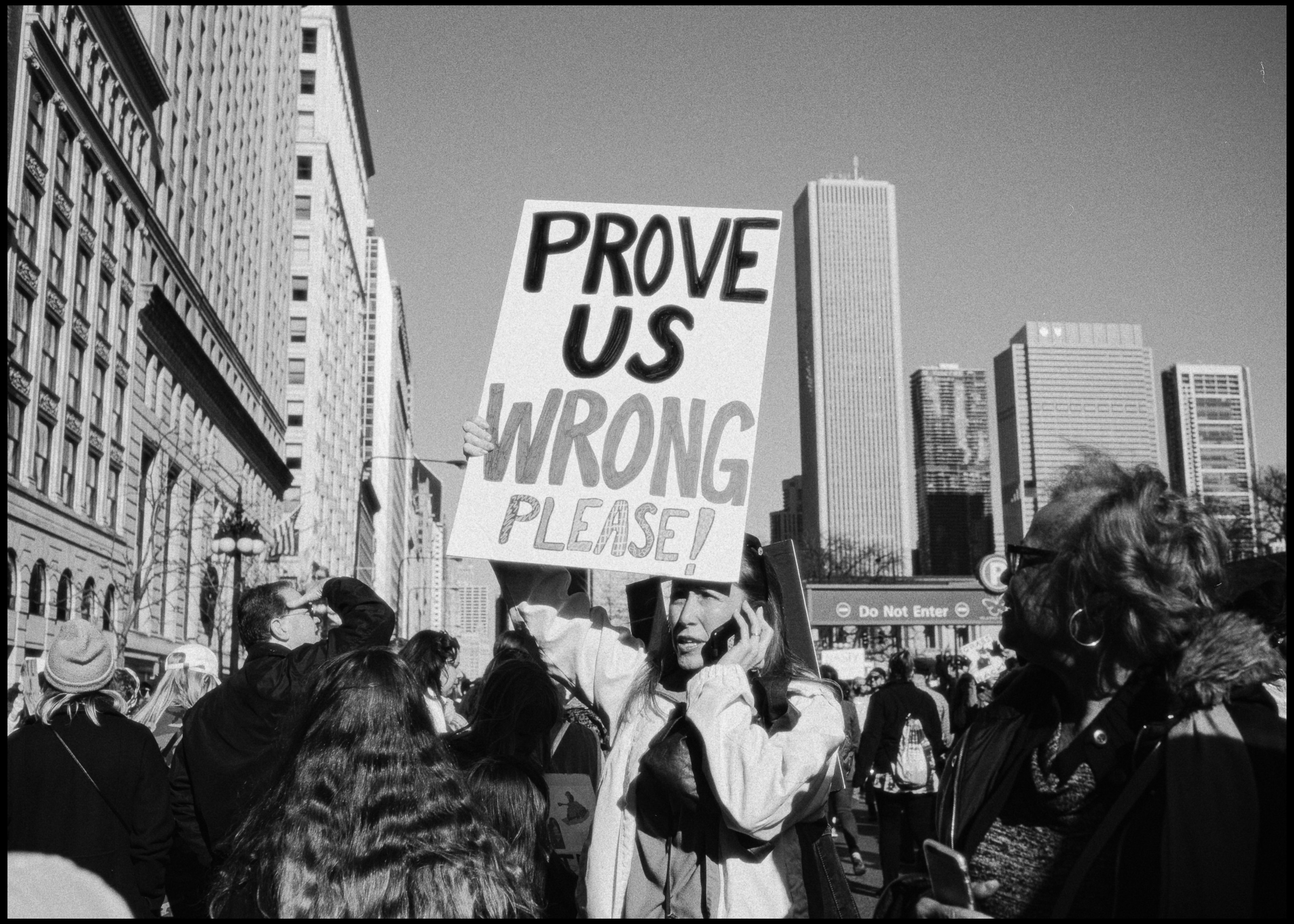 Prove Us Wrong sign at the Women's March, Chicago 2017